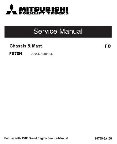 Service Manual - Mitsubishi FD70N (AF20D-10011-up) Diesel Forklift Truck Download