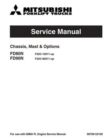Service Manual - Mitsubishi FD80N (F32C-10011-up), FD90N (F32C-60011-up) Diesel Forklift Truck Download