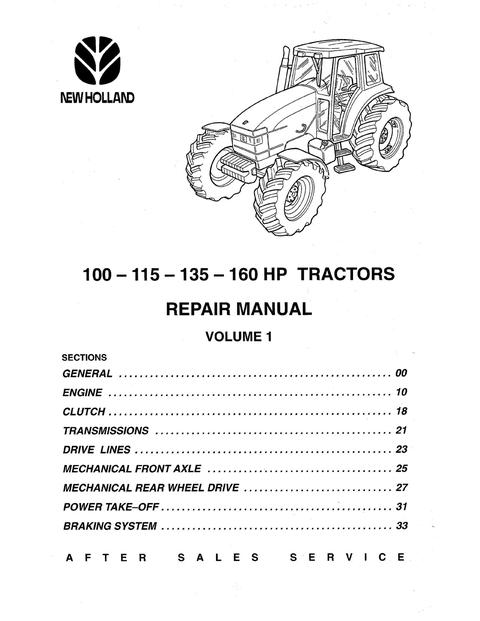 Service Manual - New Holland 100 115 135 160 HP Tractor 6035432100