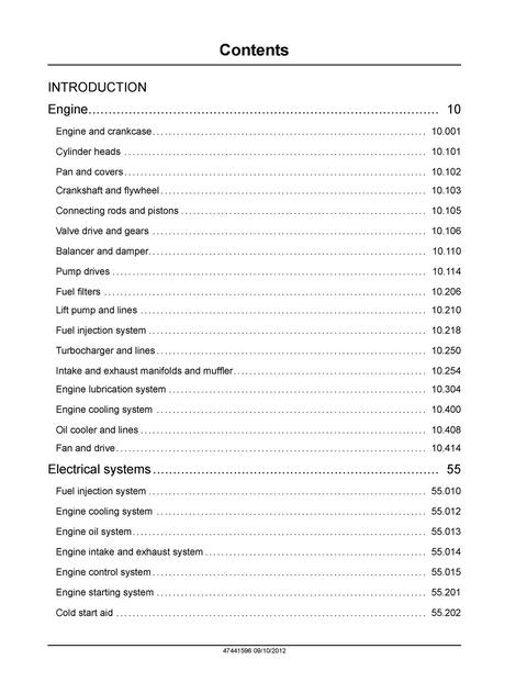 Service Manual - New Holland 10 F4HFA413AE002-F4HFA613FE003 Engine 47441596