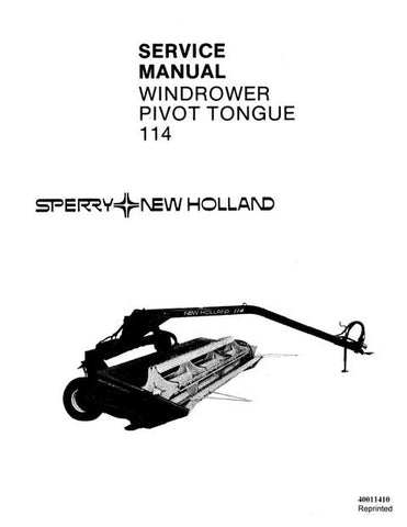 Service Manual - New Holland 114 Windrower Pivot Tongue 40011410