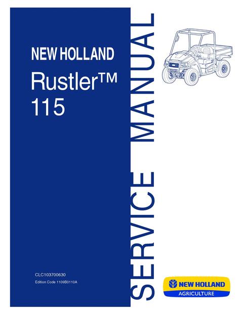 Service Manual - New Holland 115 Rustler CLC103700630