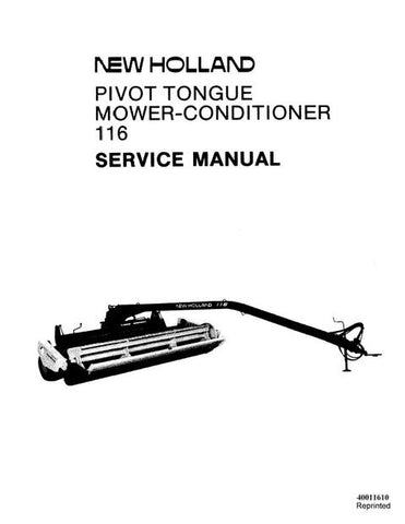 Service Manual - New Holland 116 Mower Conditioner 40011610