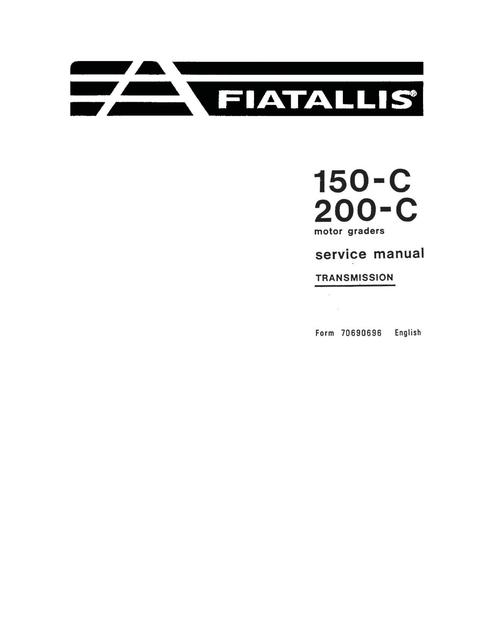 Service Manual - New Holland 150-C 200-C Motor graders Transmission 70690696