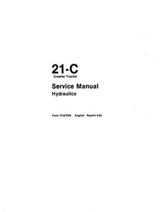 Service Manual - New Holland 21-C Crawler Tractor Hydraulics 73107059