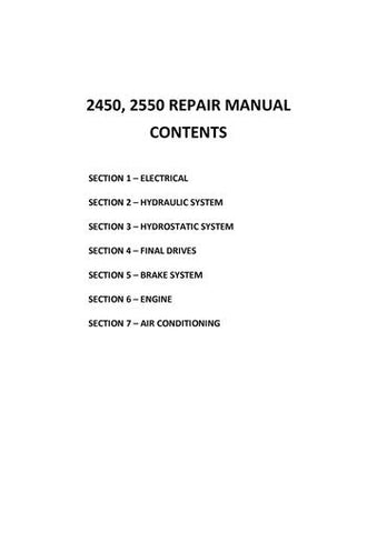 Service Manual - New Holland 2450 2550 Self-Propelled Windrowers 86575157