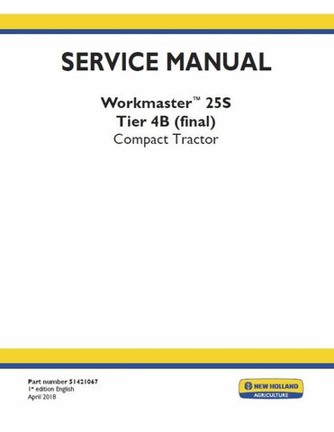 Service Manual - New Holland 25S Tier 4B (final) Compact Tractor 51421067