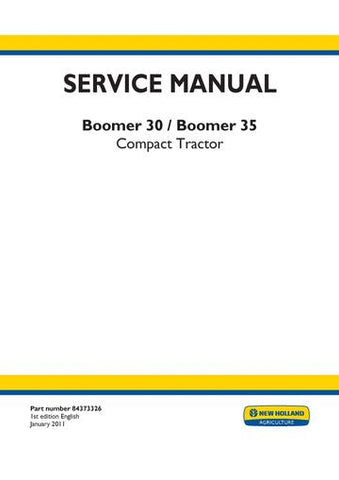 Service Manual - New Holland 30 35 Boomer Compact Tractor 84373326