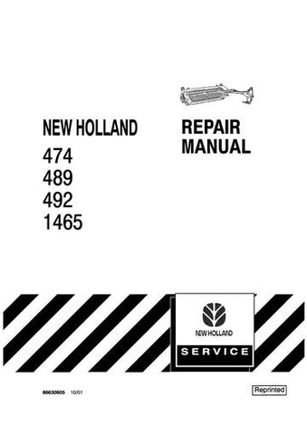 Service Manual - New Holland 474 489 492 1465 Hyaline Mower-Conditioner 86630605