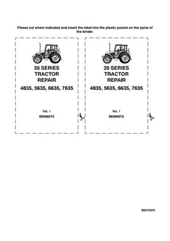 Service Manual - New Holland 4835 5635 6635 7635 Tractor 86566075