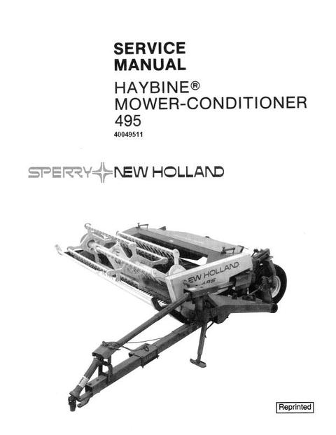 Service Manual - New Holland 495 Mower Conditioner 40049511