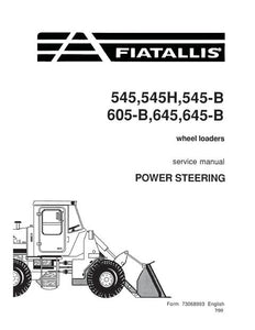 Service Manual - New Holland 545 545H 545-B 605-B 645 656-B Wheel Loader Power Steering 73068993