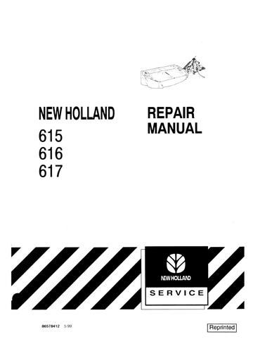 Service Manual - New Holland 615 616 617 Dics Mower 86578412