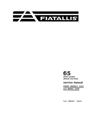 Service Manual - New Holland 65 Motor Grader Front Wheels Axle and Wheel Lean 70683941