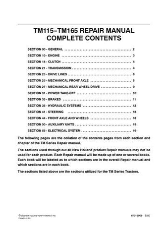 Service Manual - New Holland 70 70A Series Tractor 87018722