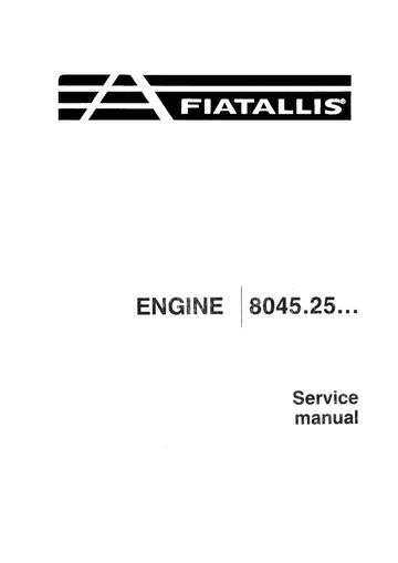 Service Manual - New Holland 8045.25 Engine 73154336