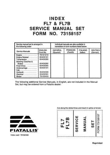 Service Manual - New Holland 8065 Engine 73158157