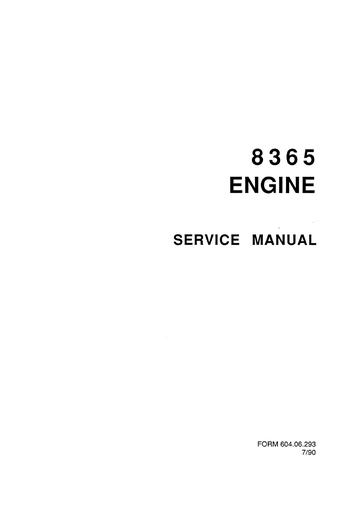 Service Manual - New Holland 8365 Engine 73155598