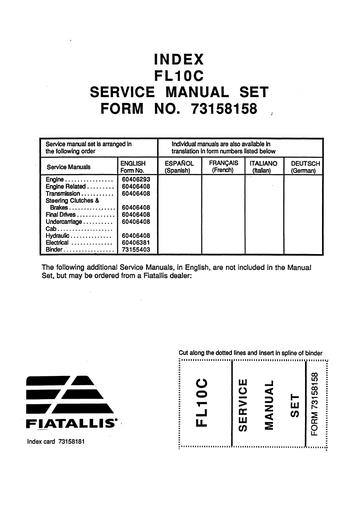 Service Manual - New Holland 8365 Engine 73158158