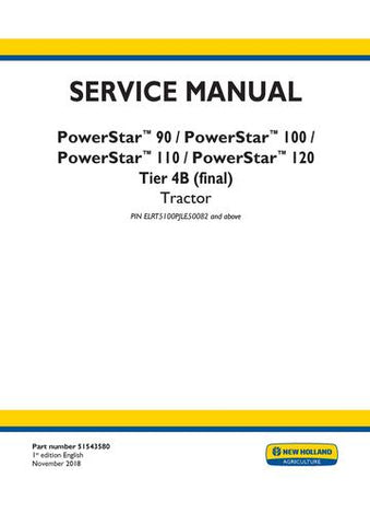 Service Manual - New Holland 90 100 110 120 Tier 4B (final) Tractor 51543580