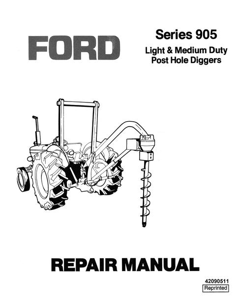 Service Manual - New Holland 905 Series Post Hole Diggers 42090511