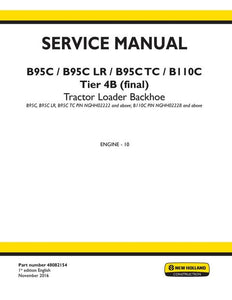 Service Manual - New Holland B95C B95C LR B95C TC B110C Tier 4B (final) Tractor Loader Backhoe 48082154