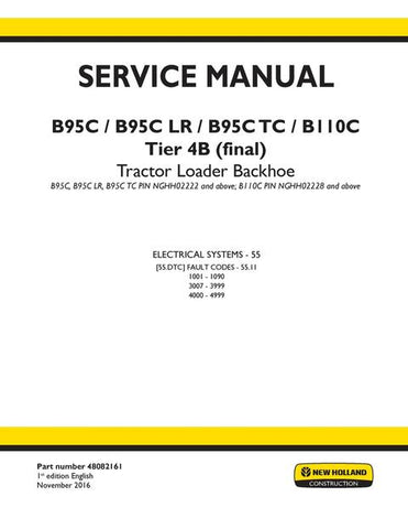 Service Manual - New Holland B95C Tractor Loader Backhoe Electrical System 48082161