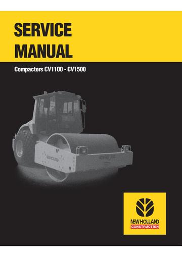 Service Manual - New Holland CV1100, CV1500 Compactor 6045613100