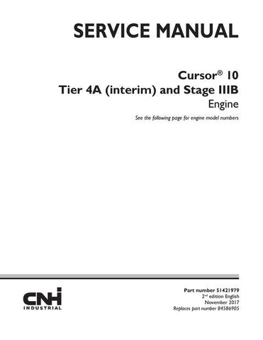 Service Manual - New Holland Cursor® 10 Tier 4A (interim) and Stage IIIB Engine 51421979