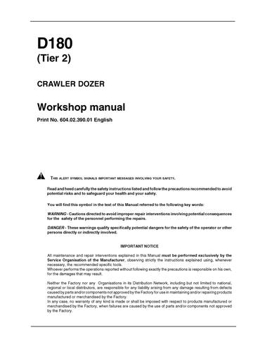 Service Manual - New Holland D180 CRAWLER DOZER 6040239001