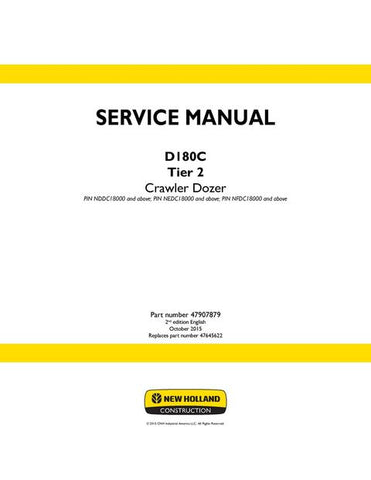 Service Manual - New Holland D180C Tier 2 Crawler Dozer 47907879