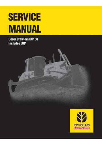 Service Manual - New Holland DC150 Dozer Crawlers 60402262R0