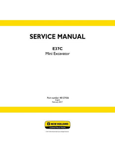 Service Manual - New Holland E37C Mini Excavator 48127426