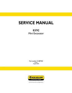 Service Manual - New Holland E37C Mini Excavator 51487922