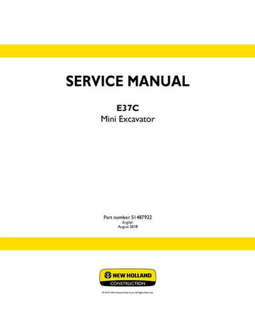 Service Manual - New Holland E37C Mini Excavator 51487922