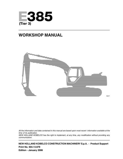 Service Manual - New Holland E385C EVO Crawler Excavator 60413679