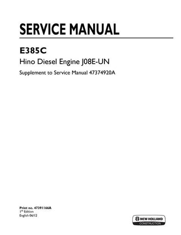 Service Manual - New Holland E385C Hino Diesel Engine 47391166A