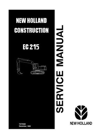 Service Manual - New Holland EC215 Hydraulic Excavator 73179384