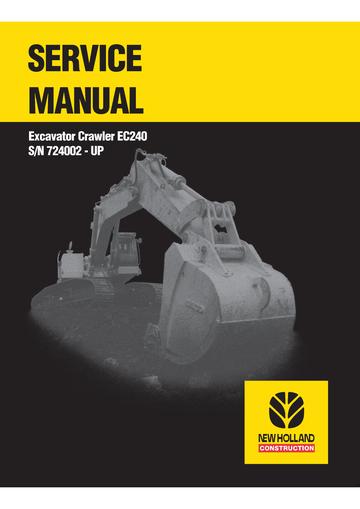 Service Manual - New Holland EC240 Crawler Excavator 73179387