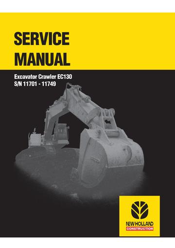 Service Manual - New Holland EW130 Crawler Excavator 73179380