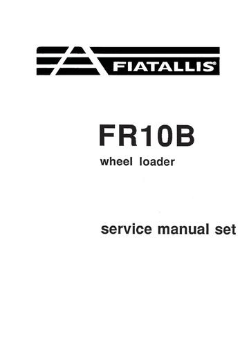 Service Manual - New Holland FR10B Wheel Loader 73151988