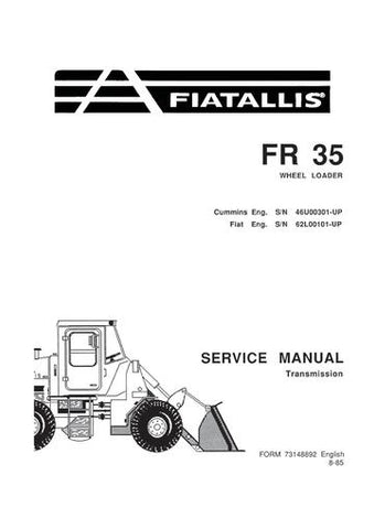 Service Manual - New Holland FR35 Wheel Loader Transmission 73148892