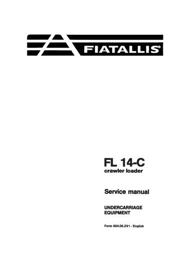 Service Manual - New Holland Fiat-Allis 14-C Crawler Loader 60406291