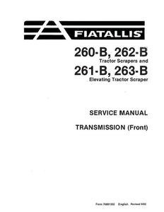Service Manual - New Holland Fiat-Allis 260-B 262-B Tractor Scrapers and 261-B 263-B Elevating Tractor Scraper 70691332