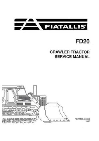 Service Manual - New Holland Fiat-Allis FD20 Crawler Tractor 60406359