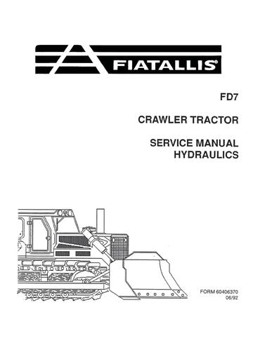 Service Manual - New Holland Fiat-Allis FD7 Crawler tractor 60406370