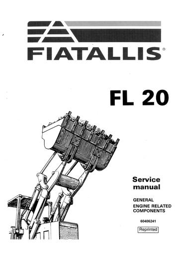 Service Manual - New Holland Fiat-Allis FL20 Crawler Dozer 60406241