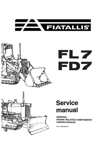 Service Manual - New Holland Fiat-Allis FL7 FD7 60406191