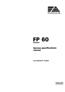 Service Manual - New Holland Fiat-Allis FP60 Pipelayer 60406271