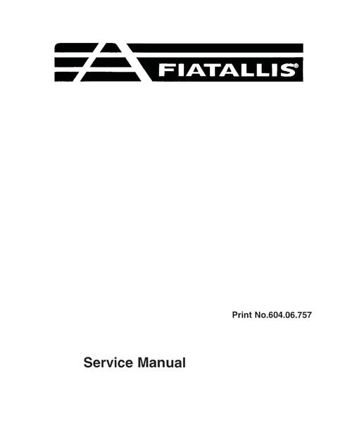 Service Manual - New Holland Fiat FX250 Crawler Excavator 60406757R0